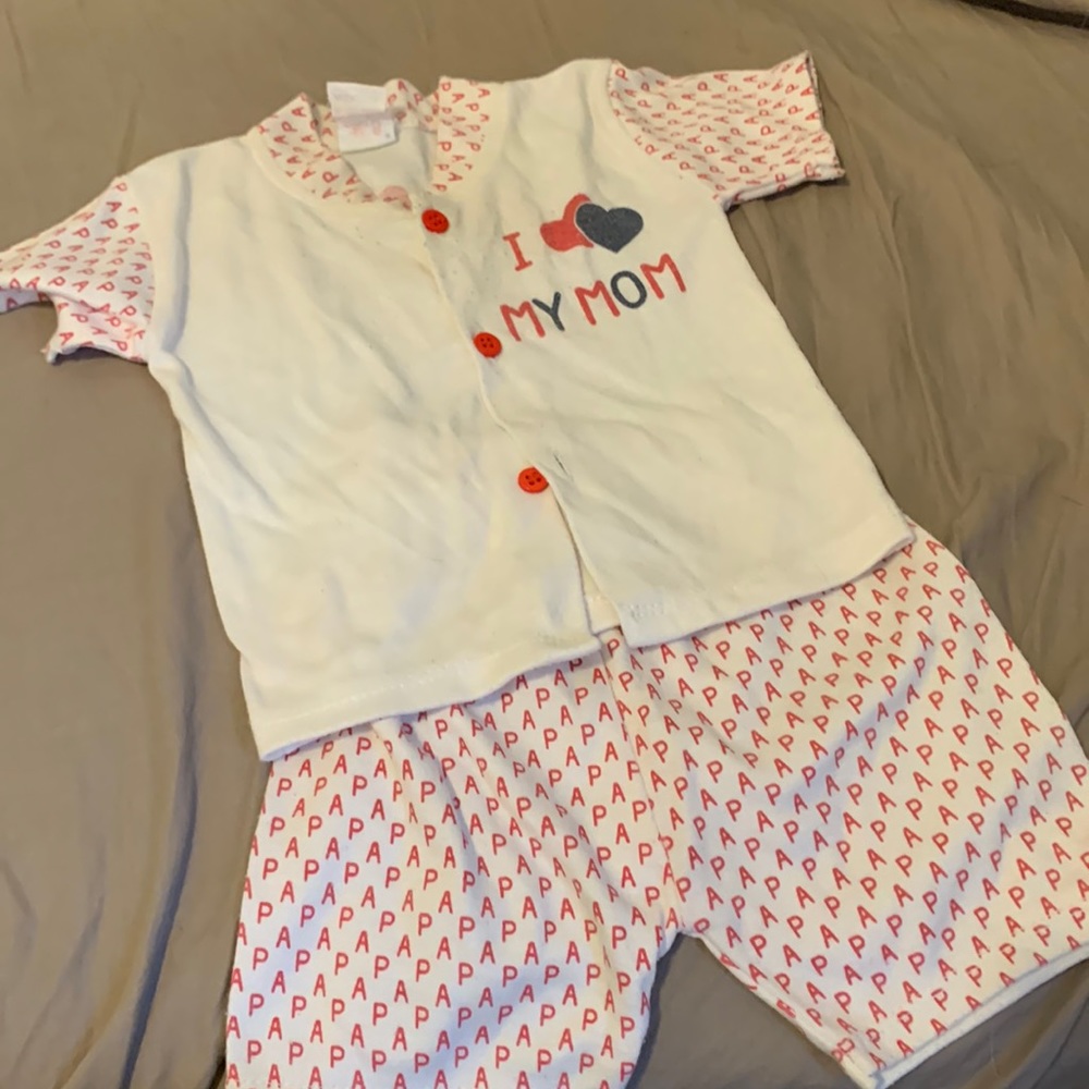 Vintage size 3 I love my mom matching set